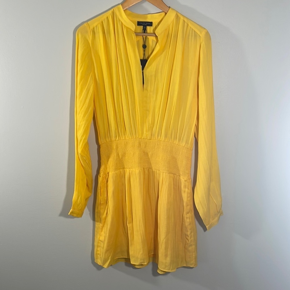 rag & bone Calista Yellow Mini Dress